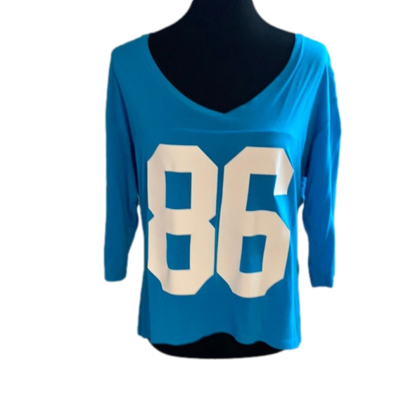Oversized Blue Top 3/4 sleeve Medium Modal - Picture 1 of 7